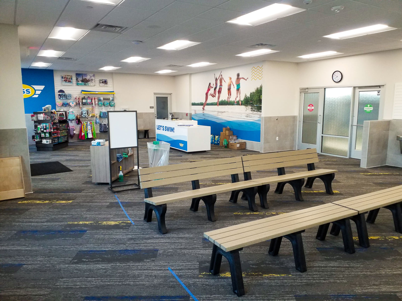 foss swim school lobby and store