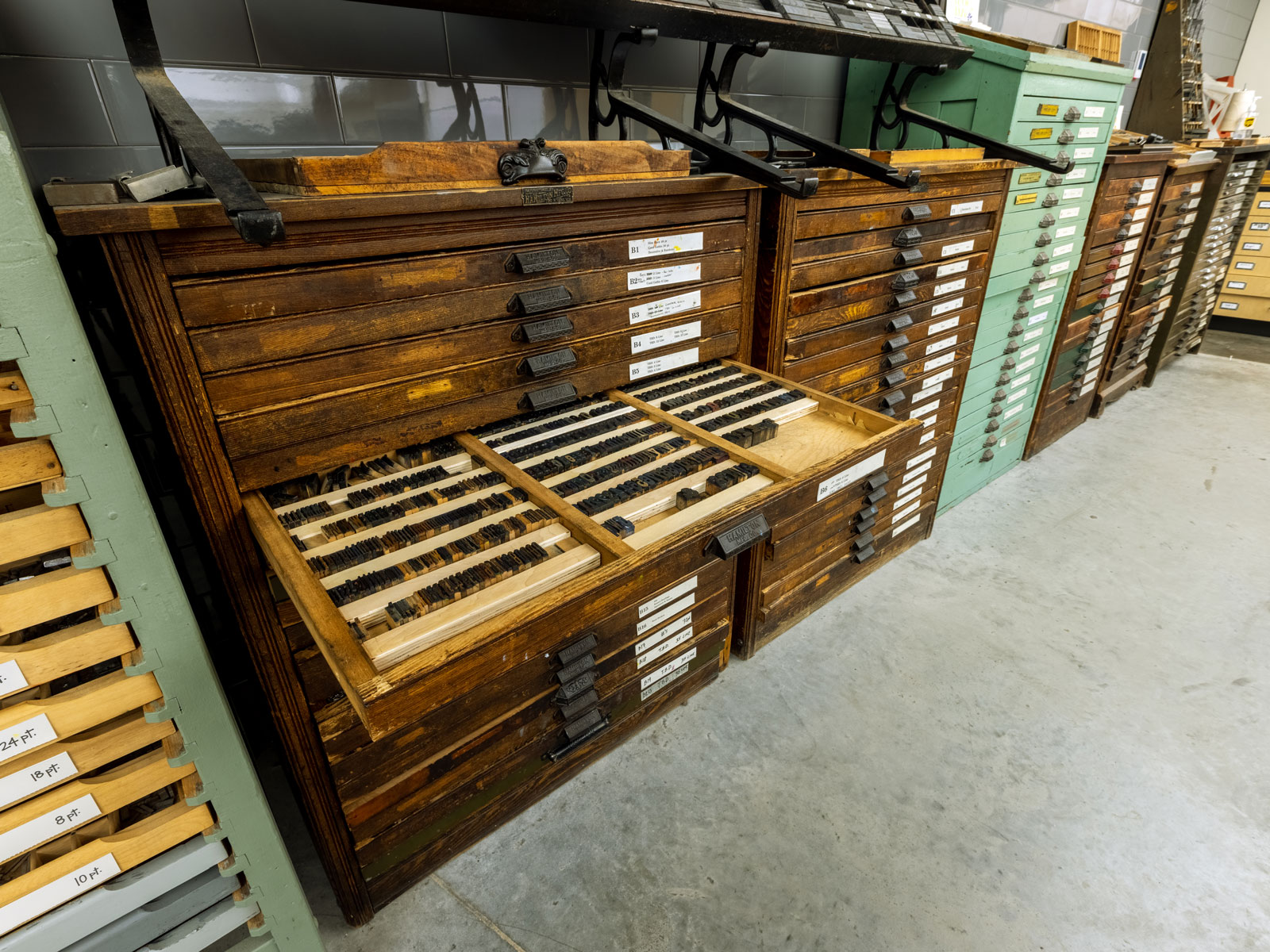 Madison College Print Shop letters for press