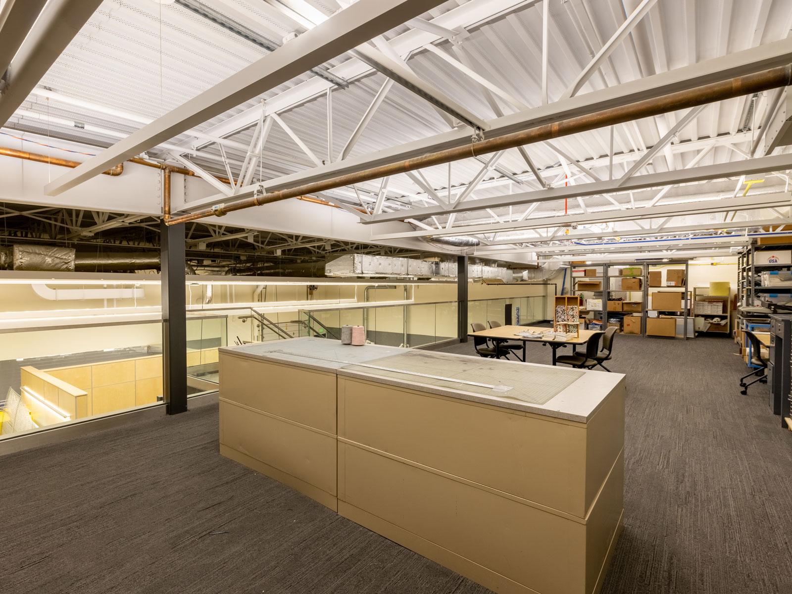 Madison College Print Shop second level workspace